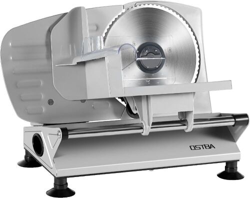OSTBA Electric Deli Food Slicer with Removable Stainless Steel Blades, Adjustable Thickness - Lot 453