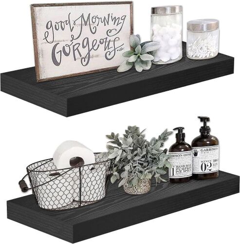 QEEIG Floating Shelves, 24 x 9 inch, Set of 2 - Lot 442