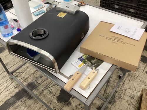 12" Wood Pellet Pizza Oven with Round Pizza Stone - Missing Smoke Stack  - Lot 394
