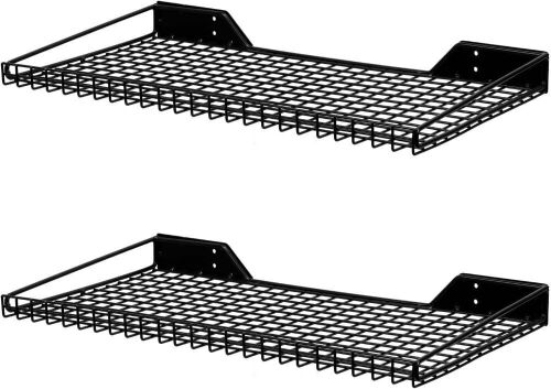 Wallmaster Heavy Duty Metal Wall Shelves, 23.6" x 11.8", 2 Pack  - Lot 399