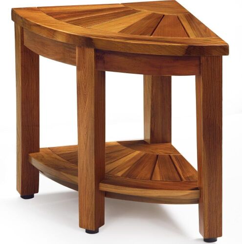TEAKMAMA Teak Shower Corner Stool  - Lot 362