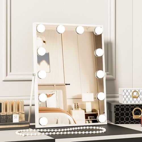 CASSILANDO Hollywood Tabletop Mount Vanity Mirror with Lights - Lot 342