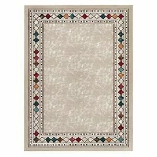 Antep Rugs Alfombras Modern Bordered 5x7 Non-Skid Non-Slip Low Profile Pile Rug - Lot 349