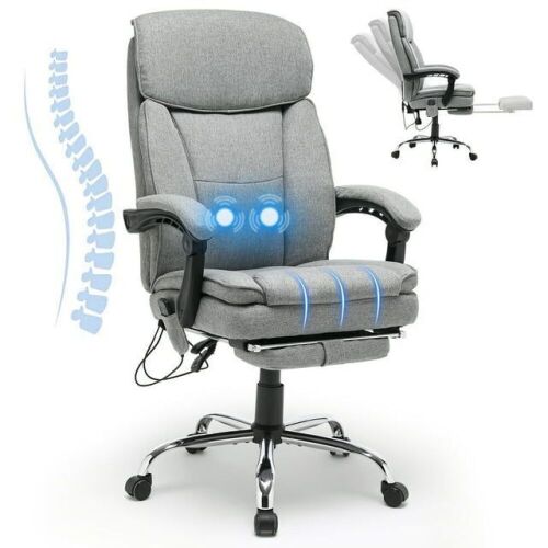 Homrest Reclining Ergonomic Executive Office Chair w/ Massage, Retractable Foot Rest - Lot 87