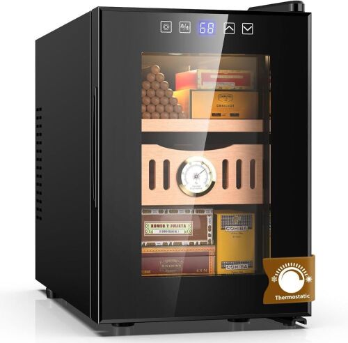 Mojgar 18L Thermoelectric Cooling and Heating Cigar Humidor, Holds 100 Cigars  - Lot 333