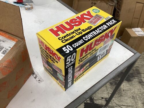 Husky 42 Gal. Heavy-Duty Contractor Clean-Up Bags with 10% PCR, 50 ct - Lot 285