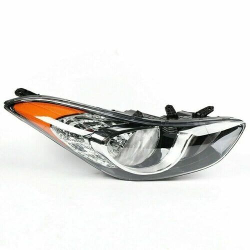 Passenger Right Side Black Housing Halogen Headlight for 11-13 Hyundai Elantra - Lot 103