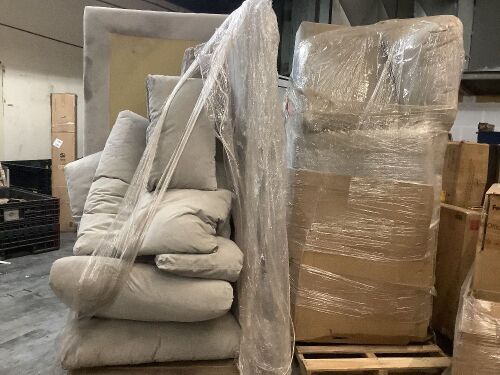Lot of (2) Sectional Halves - Dirty  - Lot 121