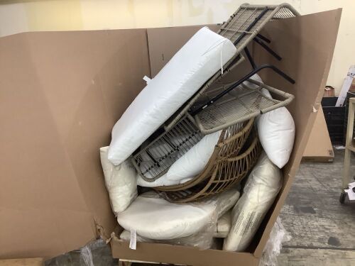 Lot of BCP Wicker Furniture Parts - Lot 114