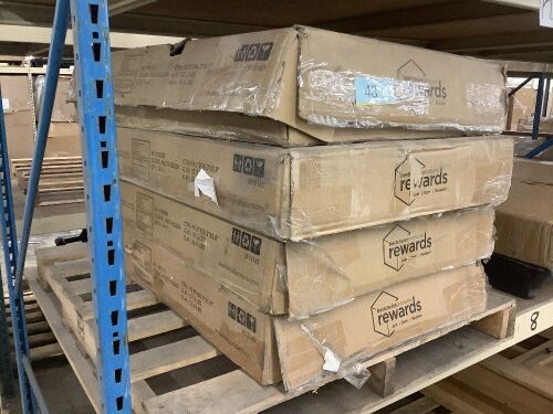 Lot of (4) 10-in-1 Combo Game Table Set w/ Pool, Foosball, Ping Pong, Chess, 2x4ft - Open Box, Uninspected - Lot 48