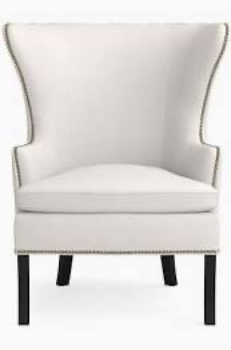 williams sonoma 6498398 wing back chair white - Lot 60