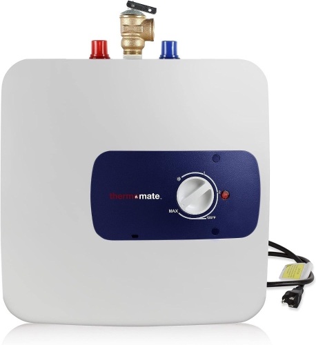 thermomate Mini Tank Electric Water Heater ES400 4 Gallons Point of Use Water Heater for Instant Hot Water Under Kitchen Sink 120V 1440W 14.5"W x 14.5"H - Lot 229