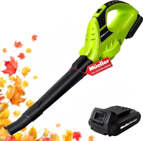 Mueller UltraStorm Cordless Leaf Blower, 20 V Powerful Motor, Electric Leaf Blower for Lawn Care, Battery Powered Leaf Blower Lightweight for Snow Blowing - Lot 233