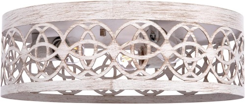 YM sky Flush Mount Ceiling Light Fixture: Modern Farmhouse Drum Lighting, Antique White Ceiling lamp for Kitchen Dining Room Hallway Bedroom Living Room - 16 inch - Lot 238