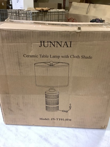 junnau ceramic table lamp  no cloth shade  - Lot 242