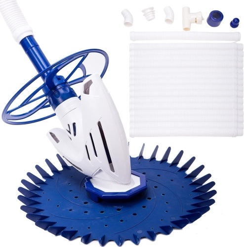YSMJ Upgraded Automatic Pool Cleaner Swimming Pool Vacuum Cleaner for Above Ground In-ground Pool Powerful Suction Pool Sweeper with 16 Hoses Low Noise Easy Assemble 10"L x 6"W x 11"H - Lot 323