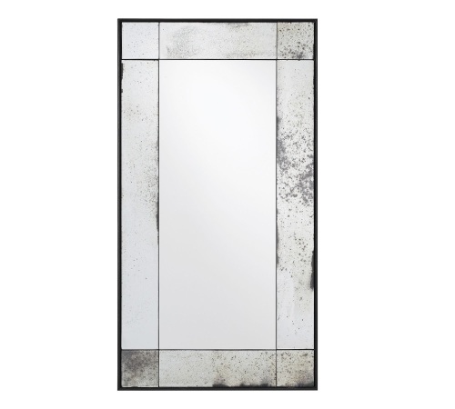 Tribeca Antiqued Glass Wall Mirror 16" x 30" - Lot 403