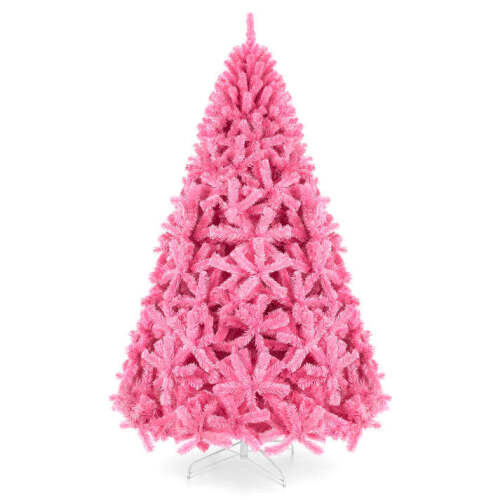 Pink Artificial Fir Christmas Tree w/ Foldable Stand - Lot 6955