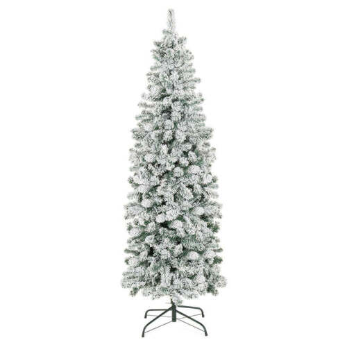 Snow Flocked Artificial Pencil Christmas Tree w/ Stand 12ft - Lot 6977