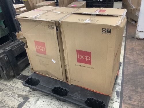5-Piece Outdoor Wicker Bistro Set w/ Side Storage Table, No Assembly & Extra Table - Lot 31