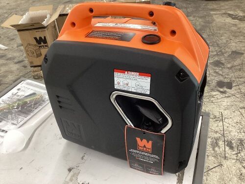 WEN 56235iX Super Quiet Ultra Lightweight 2350-Watt Portable Inverter Generator with Fuel Shut Off and CO Sensor - Has Compression, Has Had Oil in It - Lot 256