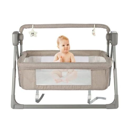 Folding Electric Baby Cradle Auto-Swing with Remote Control  - Lot 706