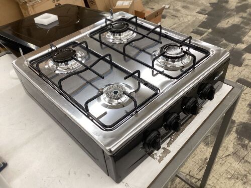 Deluxe Gas Stove - Missing Hardware, Legs & 1 Burner Cover  - Lot 726