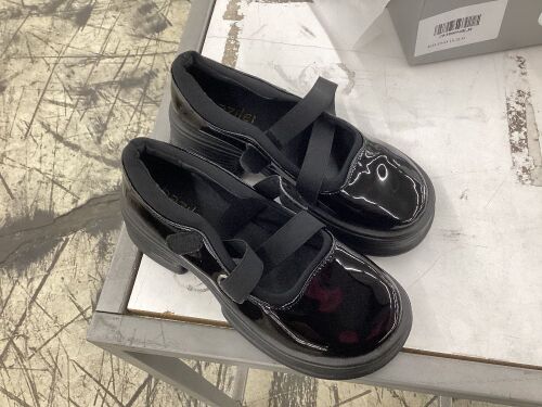 Criss Cross Hook-and-loop Fastener Platform Mary Jane Shoes - Lot 728