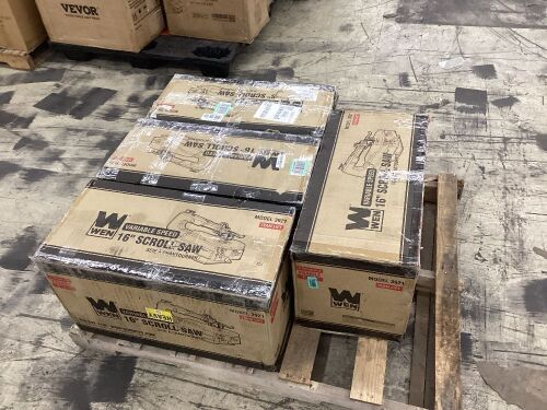 Lot of (4) WEN 3921 16-inch Two-Direction Variable Speed Scroll Saw - Uninspected, Open Box  - Lot 638
