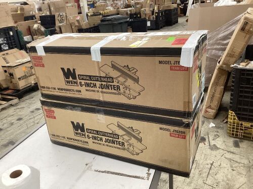 Lot of (2) WEN JT630H 10-Amp 6-Inch Spiral Benchtop Jointer - Uninspected, Open Box  - Lot 526