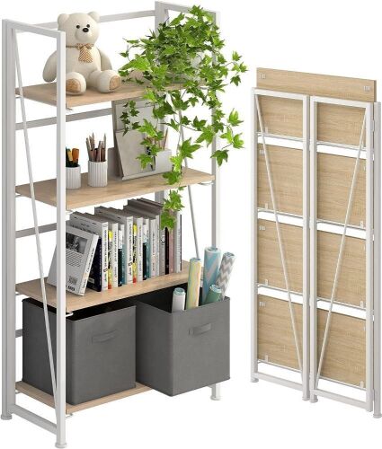 4NM No-Assembly Folding Bookshelf - Lot 525