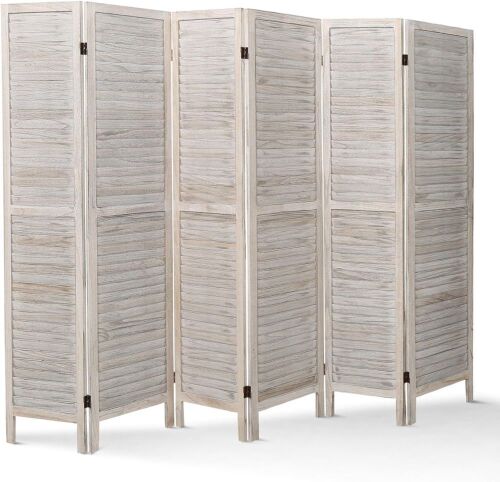 ECOMEX 6 Panel Wood Room Divider, 5.6' Tall - Lot 529