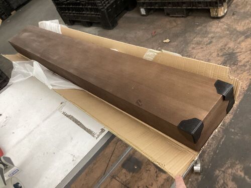 KORETECH 60 Inch Fireplace Mantel Solid Rustic Wood Floating Farmhouse Shelf - Small Damage to Top  - Lot 536