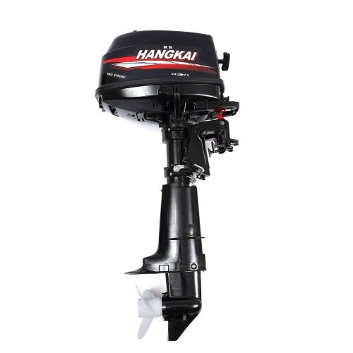 HANGKAI 6 HP 2-Stroke Outboard Motor Tiller Shaft Inflatable Fishing Boat Marine Engine Water Cooling CDI System - Lot 28