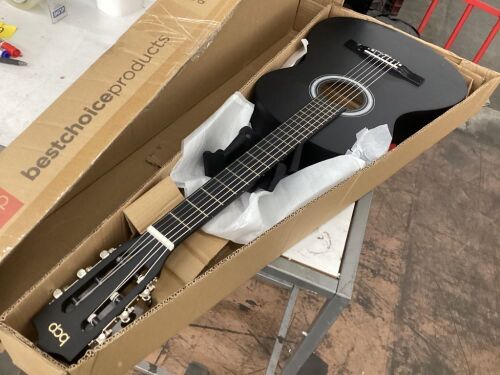 Beginner Acoustic Guitar Set w/ Case, Strap, Digital Tuner, Strings - 38in  - Lot 540