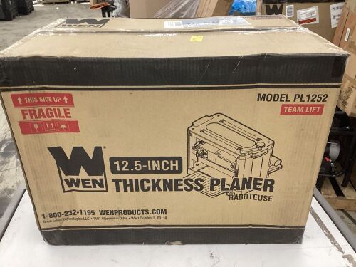 WEN PL1252 15-Amp 12.5-Inch Two-Blade Benchtop Thickness Planer - Lot 542
