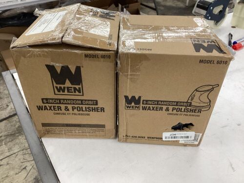 Lot of (2) WEN 6010 6-inch Random Orbit Waxer / Polisher - Open Box, Uninspected - Lot 562