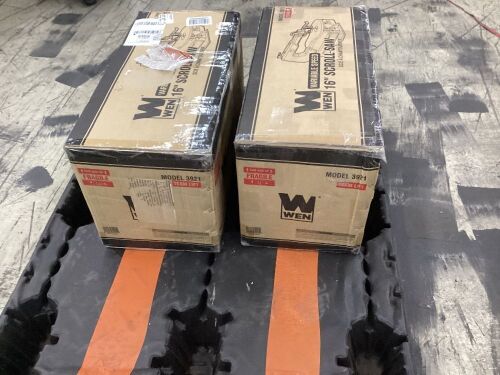 Lot of (2) WEN 3921 16-inch Two-Direction Variable Speed Scroll Saw - Uninspected, Open Box  - Lot 584