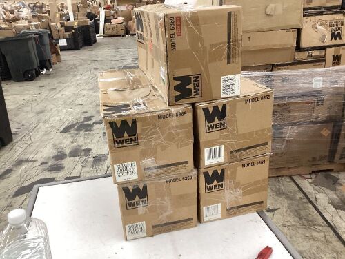 Lot of (5) WEN 6369 Variable Speed 5-Amp Drywall Sander with 15-Foot Hose - Open Box, Uninspected - Lot 468