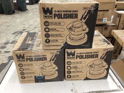 Lot of (3) WEN 10PMC 10-inch Random Orbit Waxer / Polisher Kit - Open Box, Uninspected - Lot 472