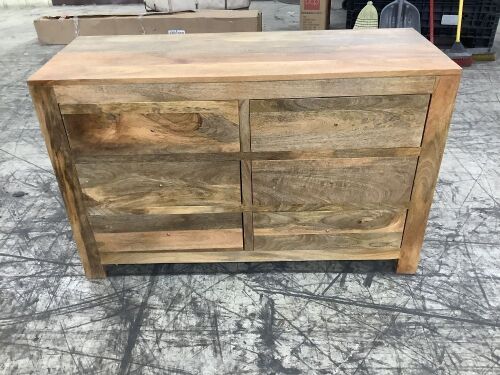 Six Drawer Wood Dresser  - Lot 26