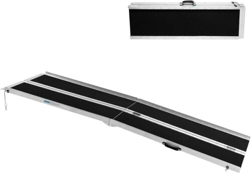 8FT Aluminum Portable Threshold Ramp 96" L x 28.3" W 600LBS Capacity  - Lot 45