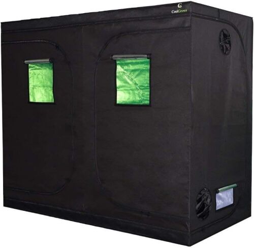 CoolGrows 8x4 Feet Mylar Grow Tent with Obeservation Window and Floor Tray for Indoor Plant Growing, 96"x48"x80" - Lot 58