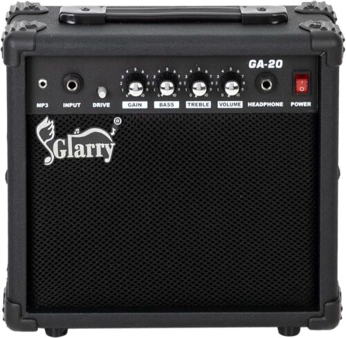 GLARRY Portable Electric Guitar Tube Amp with Headphone MP3 Input, 20W  - Lot 424