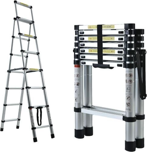 Aluminium Telescoping Extension Ladder 8' - Lot 425
