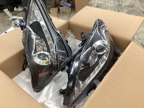 LED Projector Headlights, Black Shell Transparent Lens, for 2006-2013 Lexus LS250 LS350  - Lot 345