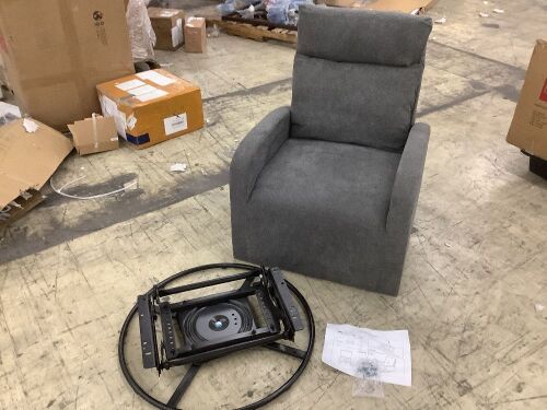 Upholstered Swivel Glider Rocking Chair - Lot 403