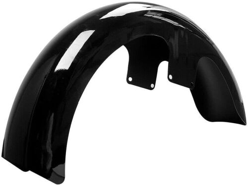 Motorcycle Gloss Black 21" Wrap Front Fender for Harley Touring Electra Glide Street Glide Road King Custom Bagger - Lot 343