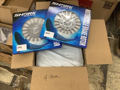 SHARKROAD Front and Rear Rotor 11.5'' for Harley Davidson Touring Sportster Softail Dyna, 4 Pairs  - Lot 131