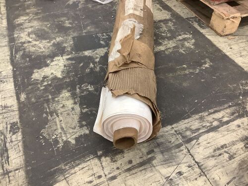 Roll of White Plastic Heavy Duty Polyethylene Film, 10' x 100'  - Lot 133